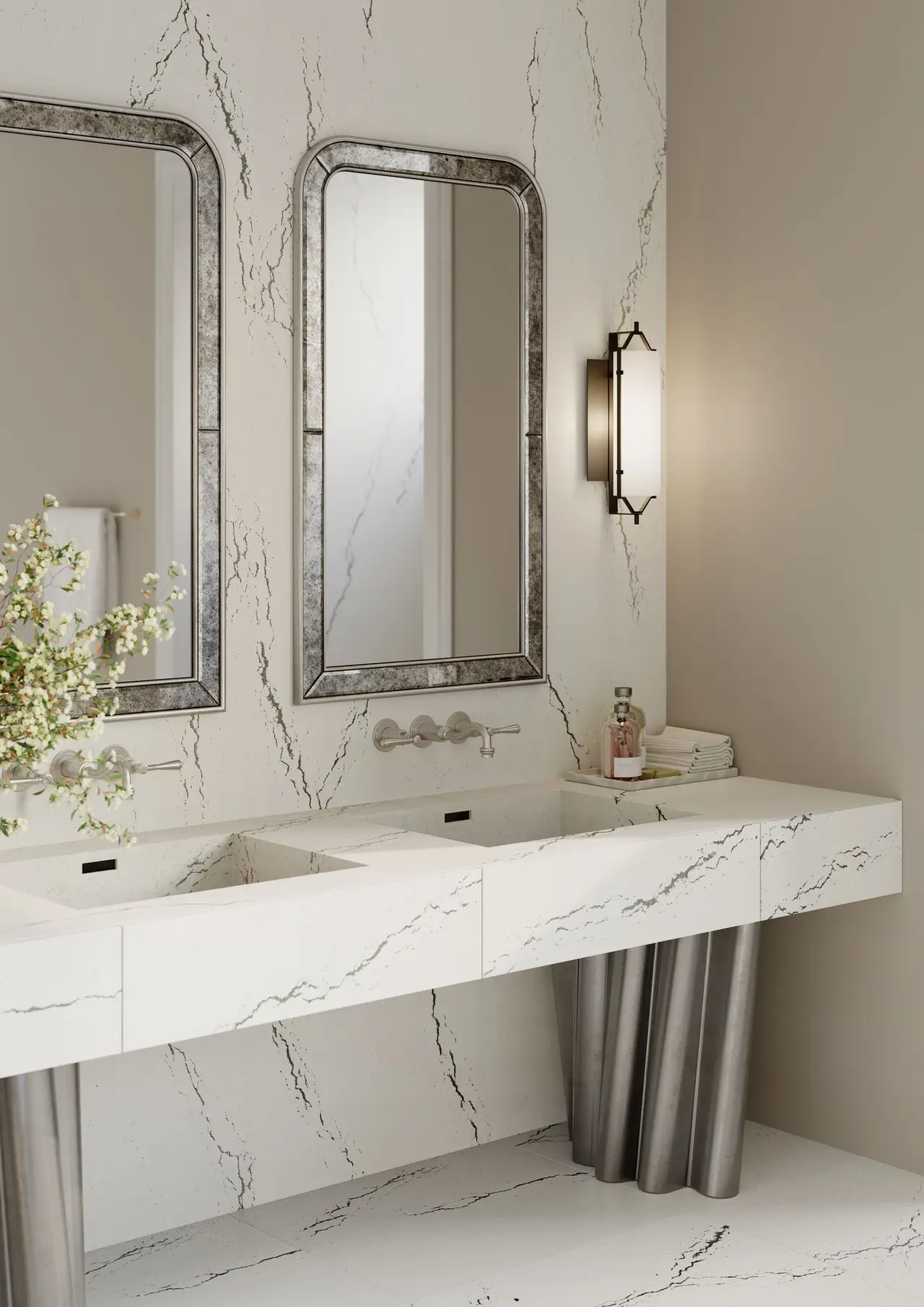 Berkshire Steel Satin Ridge™ Design Detail Slab Inspiration